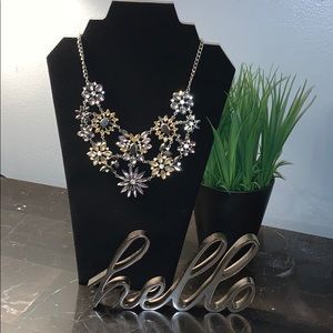 Yellow, gray,& charcoal stone necklace